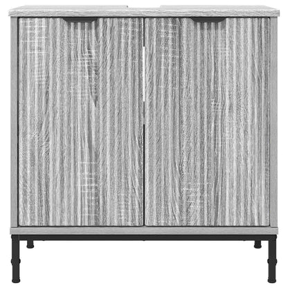 Armadio per Lavabo da Bagno Grigio Sonoma 60,5 x 33,5 x 61 cm