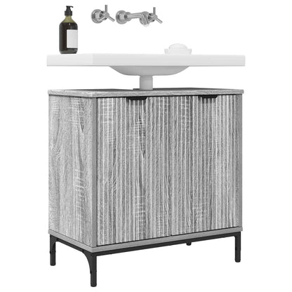 Armadio per Lavabo da Bagno Grigio Sonoma 60,5 x 33,5 x 61 cm