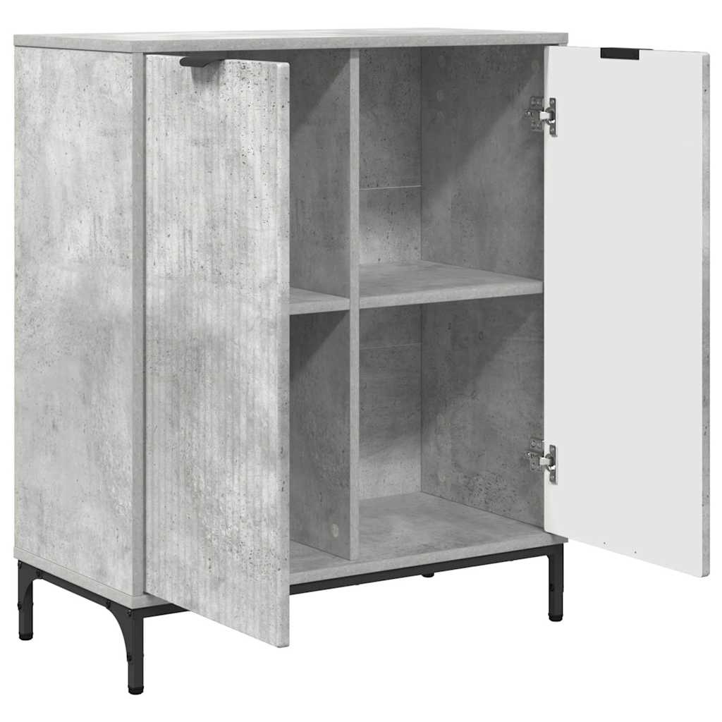 Credenza Grigio cemento 69,5 x 33 x 82 cm Legno multistrato