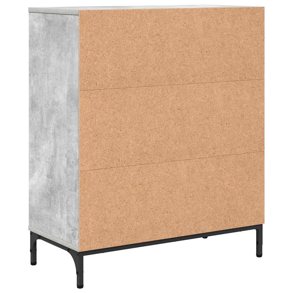 Credenza Grigio cemento 69,5 x 33 x 82 cm Legno multistrato