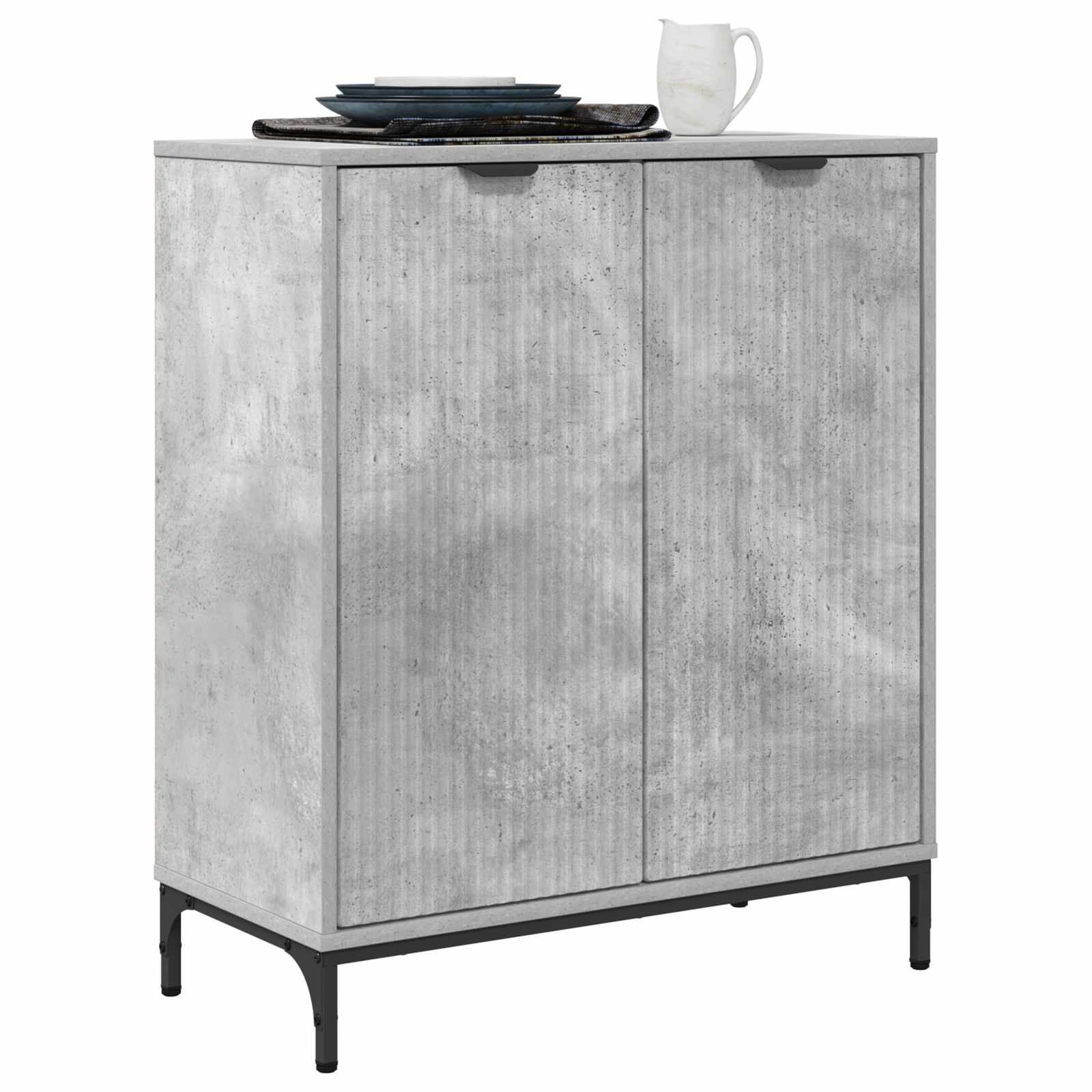 Credenza Grigio cemento 69,5 x 33 x 82 cm Legno ingegnerizzato | homemem39