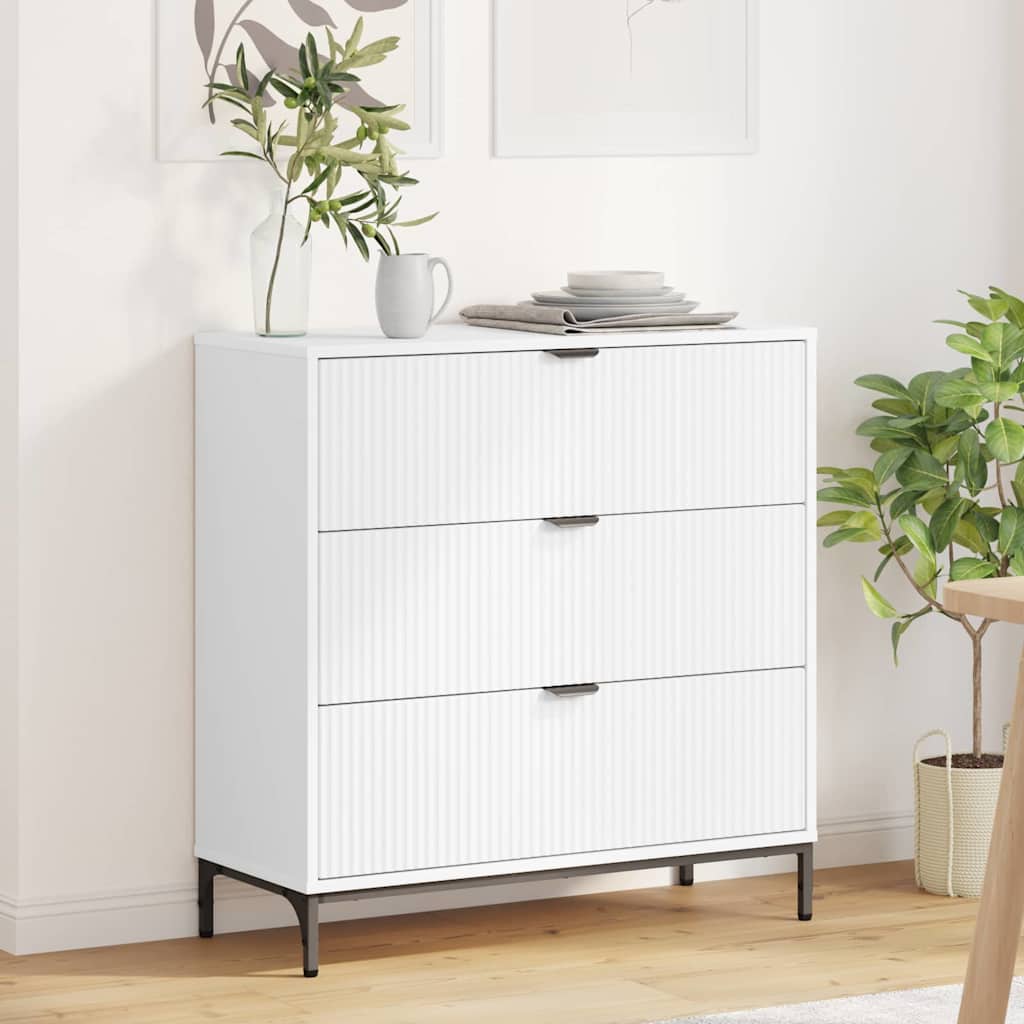 Credenza Bianco 79,5 x 33 x 82 cm Legno multistrato