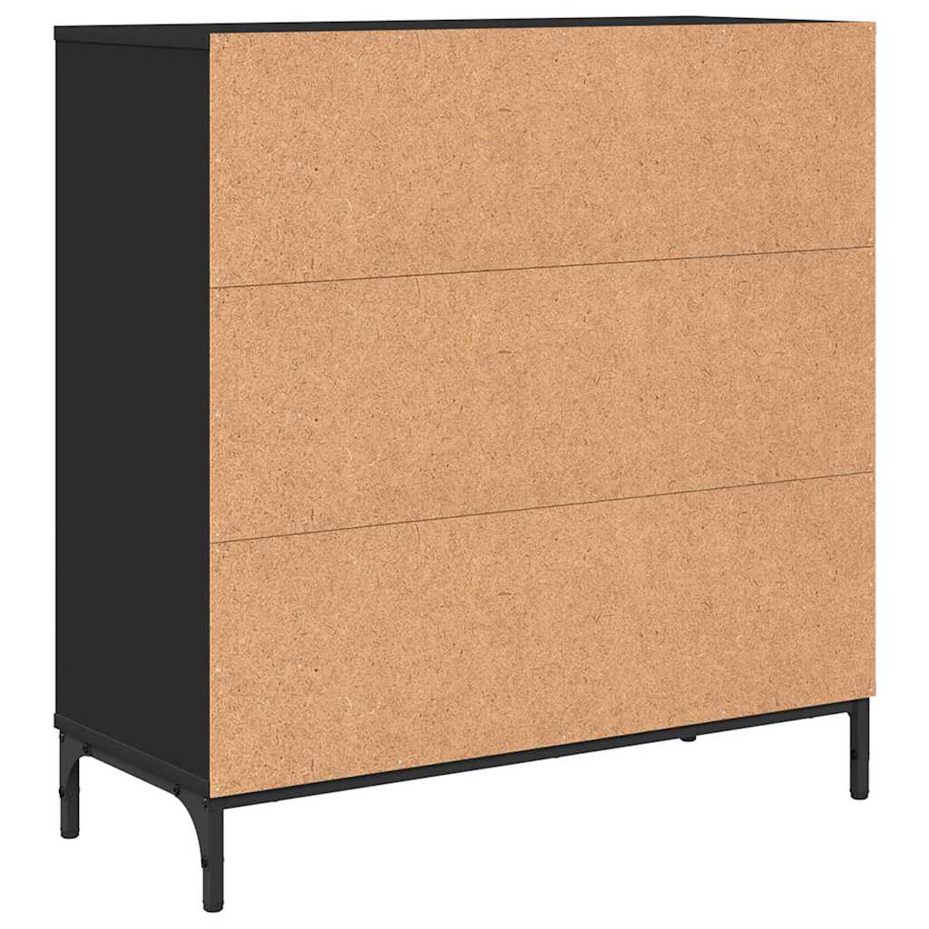 Credenza con cassetto Nero 79,5 x 33 x 82 cm Legno multistrato