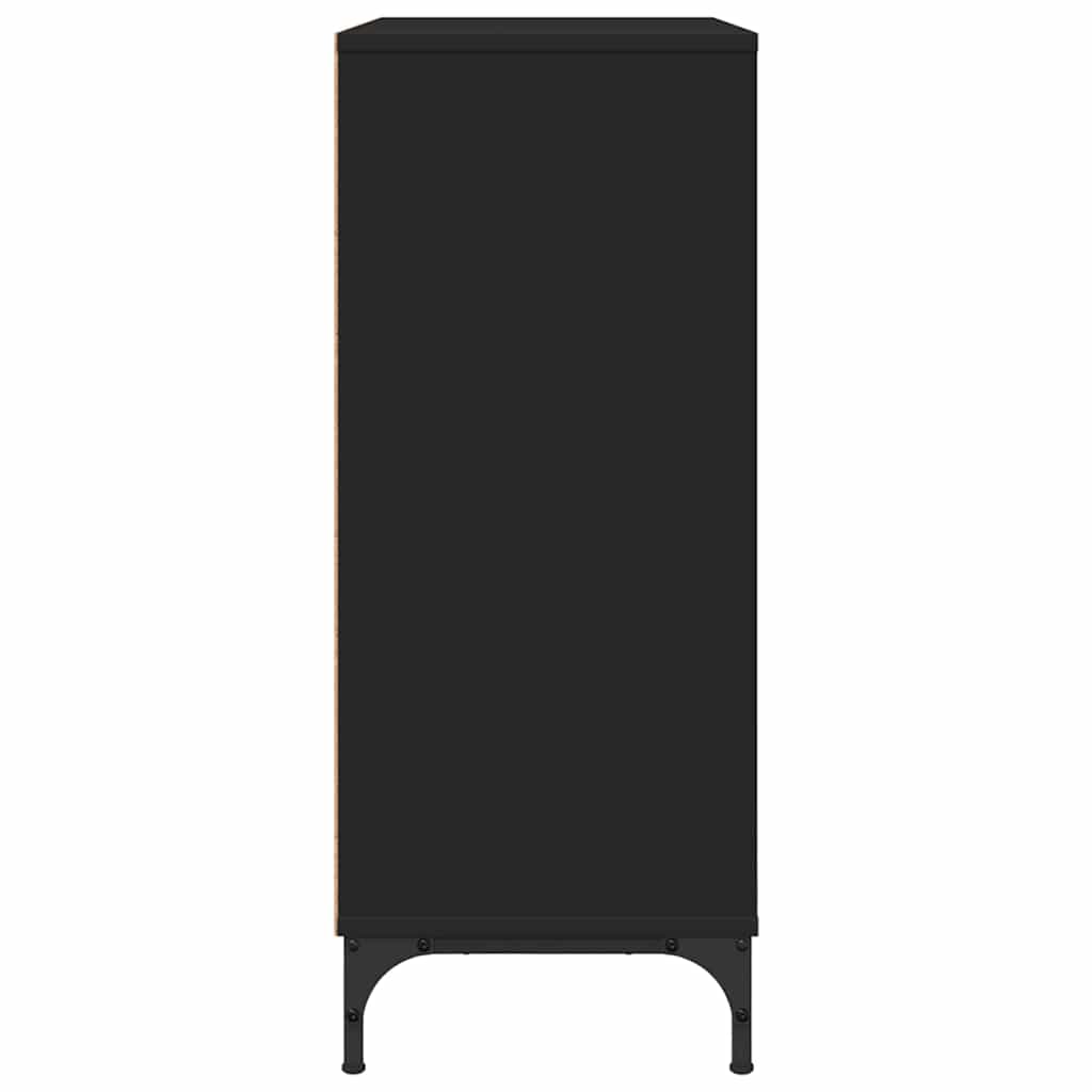 Credenza con cassetto Nero 79,5 x 33 x 82 cm Legno multistrato