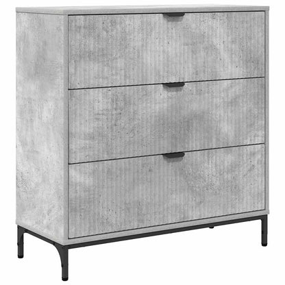 Credenza Grigio cemento 79,5 x 33 x 82 cm Legno multistrato
