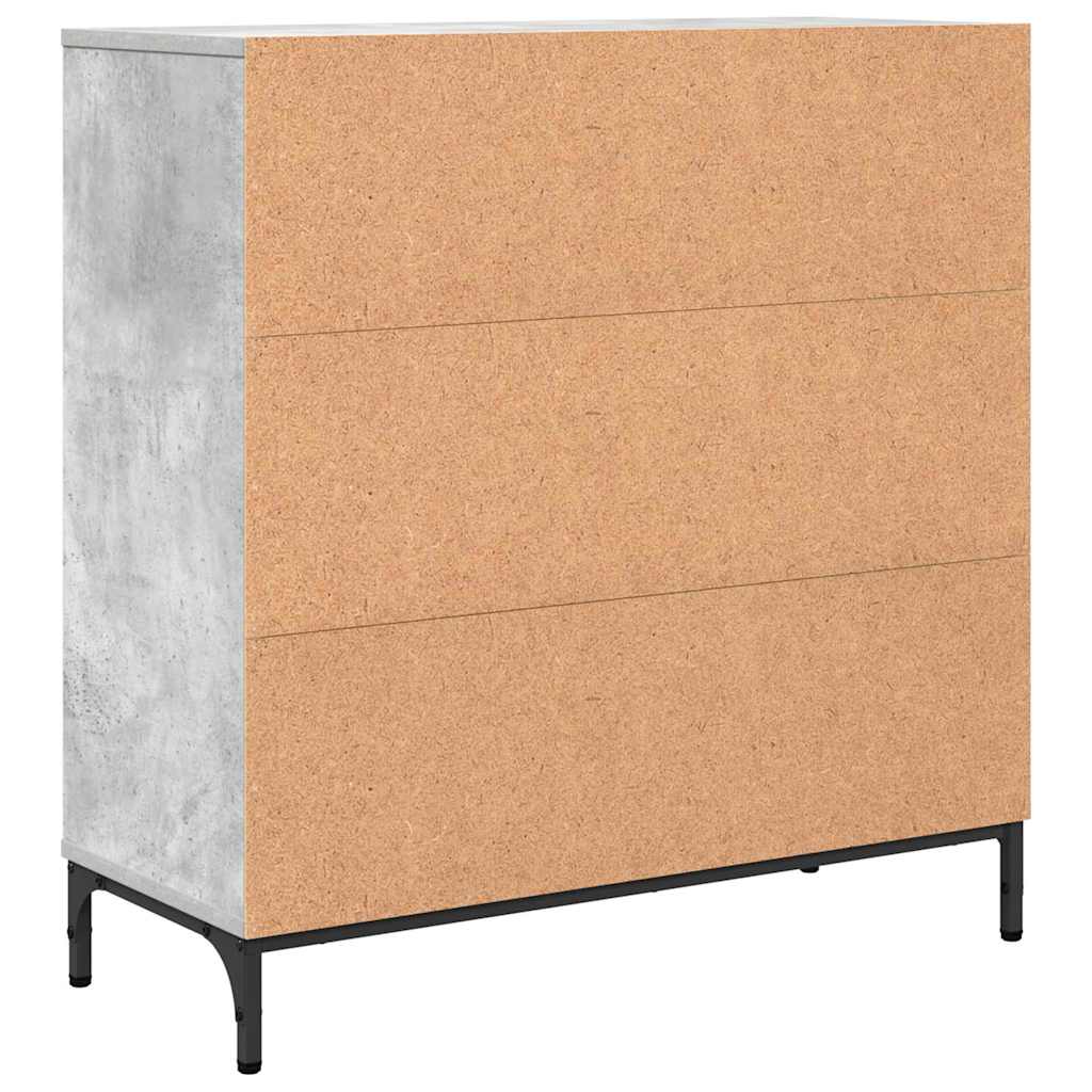 Credenza Grigio cemento 79,5 x 33 x 82 cm Legno multistrato
