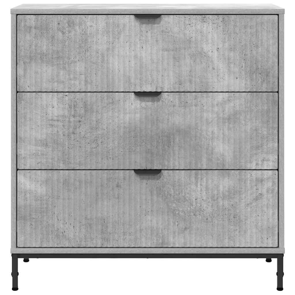 Credenza Grigio cemento 79,5 x 33 x 82 cm Legno multistrato