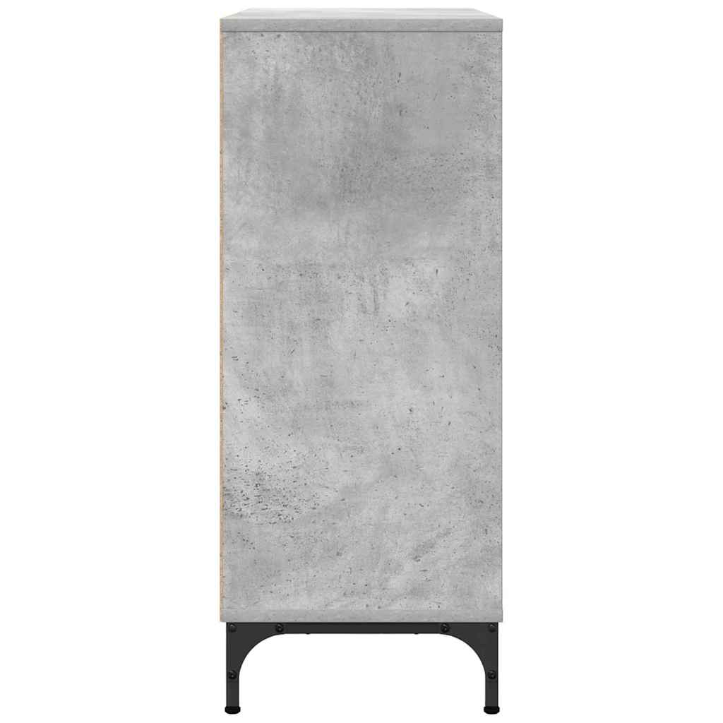 Credenza Grigio cemento 79,5 x 33 x 82 cm Legno multistrato