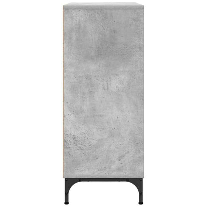 Credenza Grigio cemento 79,5 x 33 x 82 cm Legno multistrato