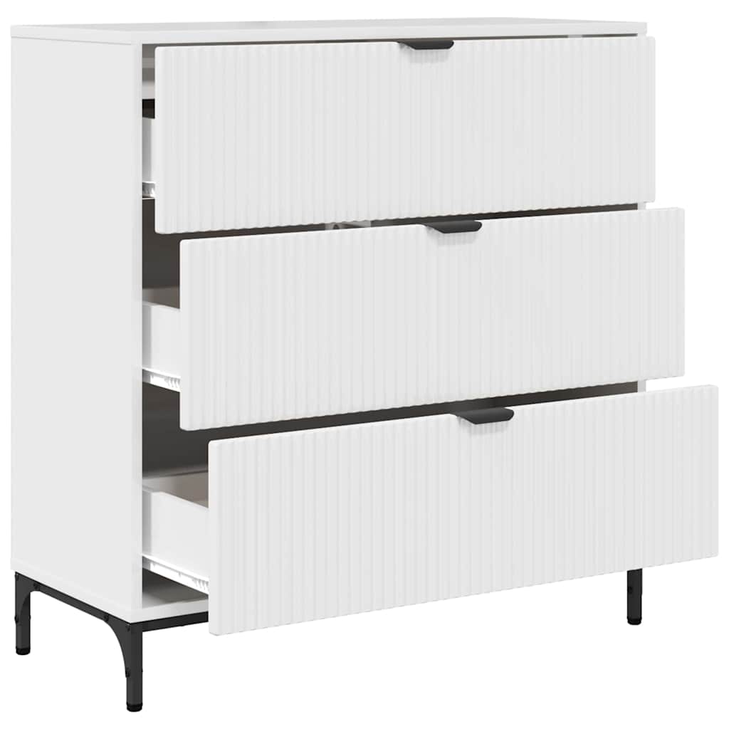 Credenza Bianco Lucido 79,5 x 33 x 82 cm Legno multistrato