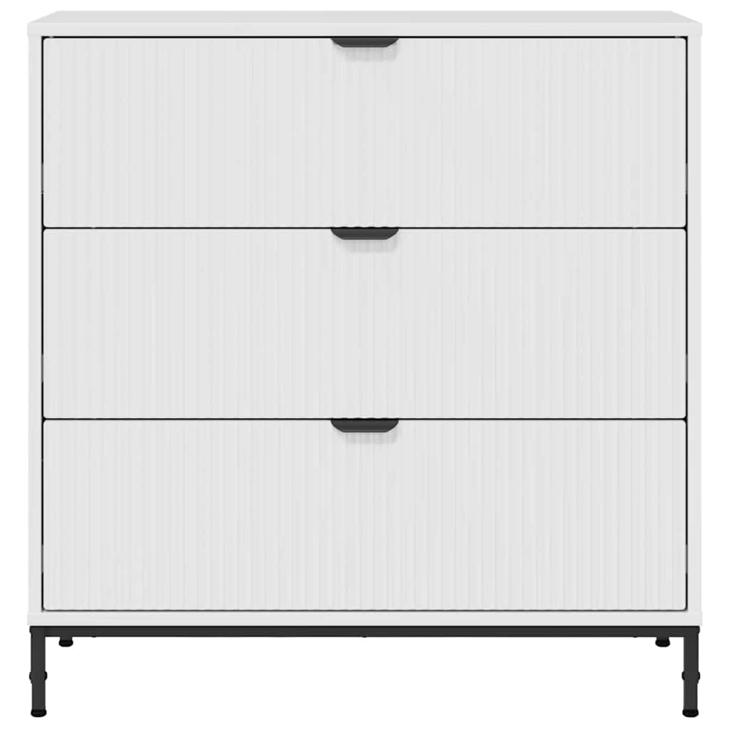 Credenza Bianco Lucido 79,5 x 33 x 82 cm Legno multistrato