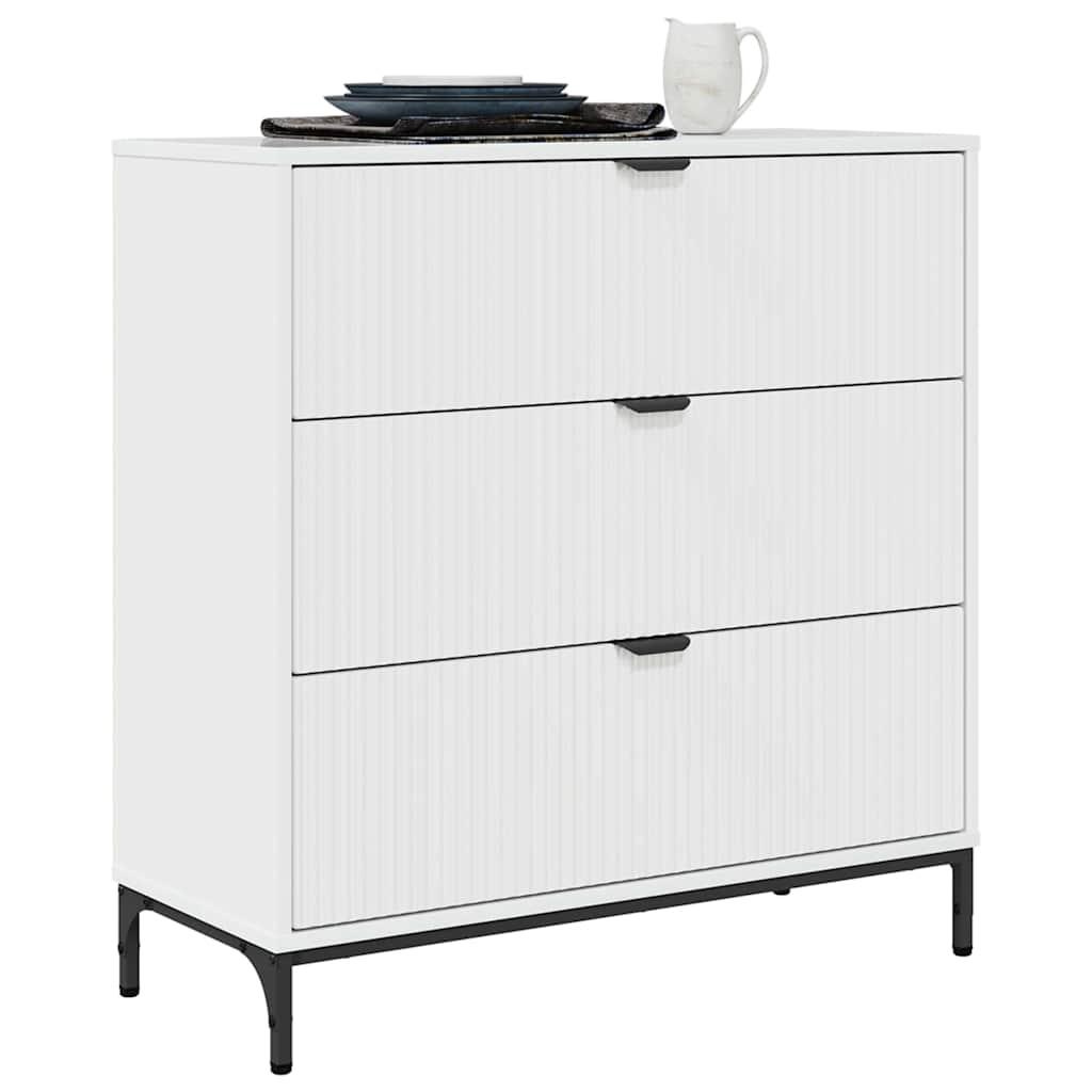Credenza Bianco Lucido 79,5 x 33 x 82 cm Legno multistrato
