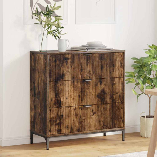 Credenza Rovere fumé 79,5 x 33 x 82 cm Legno multistrato