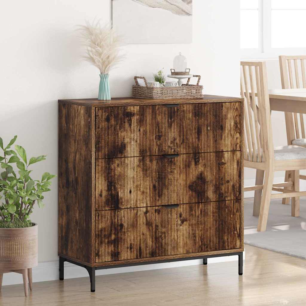 Credenza Rovere fumé 79,5 x 33 x 82 cm Legno multistrato