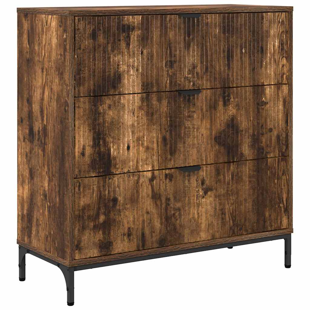 Credenza Rovere fumé 79,5 x 33 x 82 cm Legno multistrato