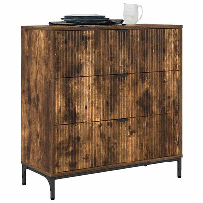 Credenza Rovere fumé 79,5 x 33 x 82 cm Legno multistrato