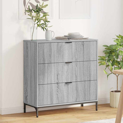 Credenza Grigio Sonoma 79,5 x 33 x 82 cm Legno multistrato