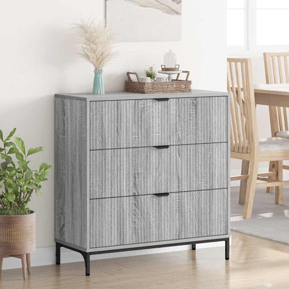 Credenza Grigio Sonoma 79,5 x 33 x 82 cm Legno multistrato