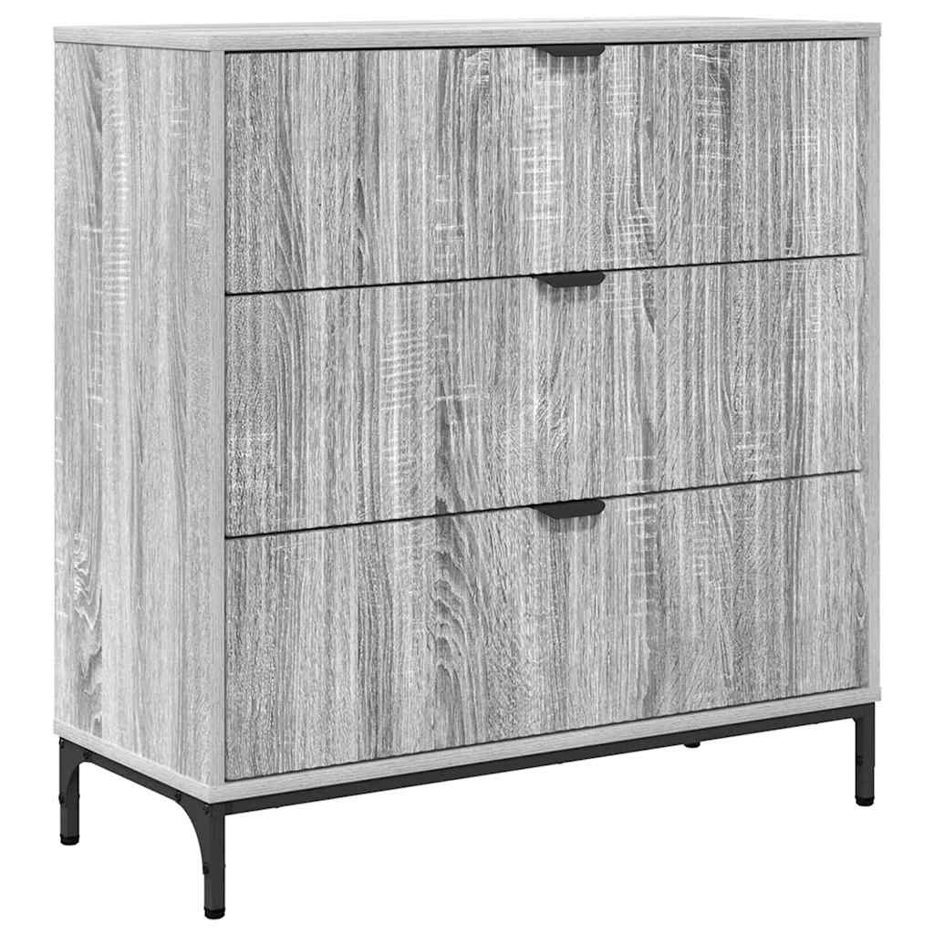 Credenza Grigio Sonoma 79,5 x 33 x 82 cm Legno multistrato