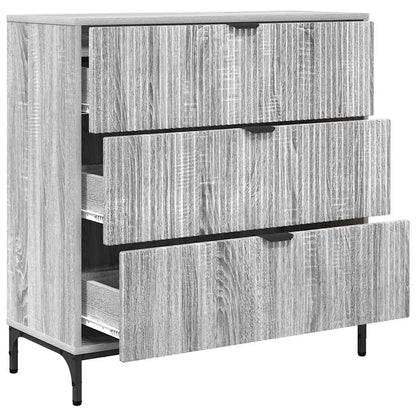 Credenza Grigio Sonoma 79,5 x 33 x 82 cm Legno multistrato