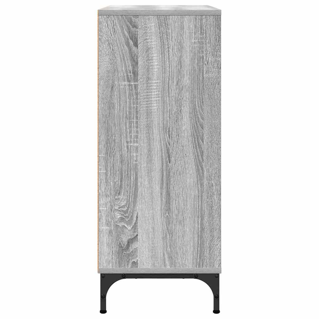 Credenza Grigio Sonoma 79,5 x 33 x 82 cm Legno multistrato