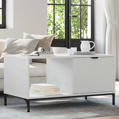 Tavolino da salotto Bianco 90 x 49 x 46 cm Legno multistrato | homemem39