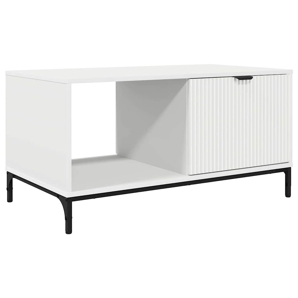 Tavolino da salotto Bianco 90 x 49 x 46 cm Legno multistrato | homemem39