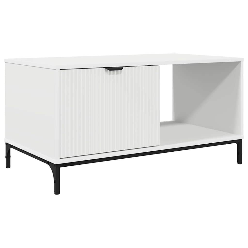 Tavolino da salotto Bianco 90 x 49 x 46 cm Legno multistrato | homemem39