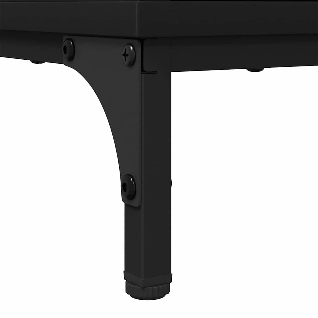 Tavolino da salotto con cassetto Rovere Nero 90 x 49 x 46 cm | homemem39