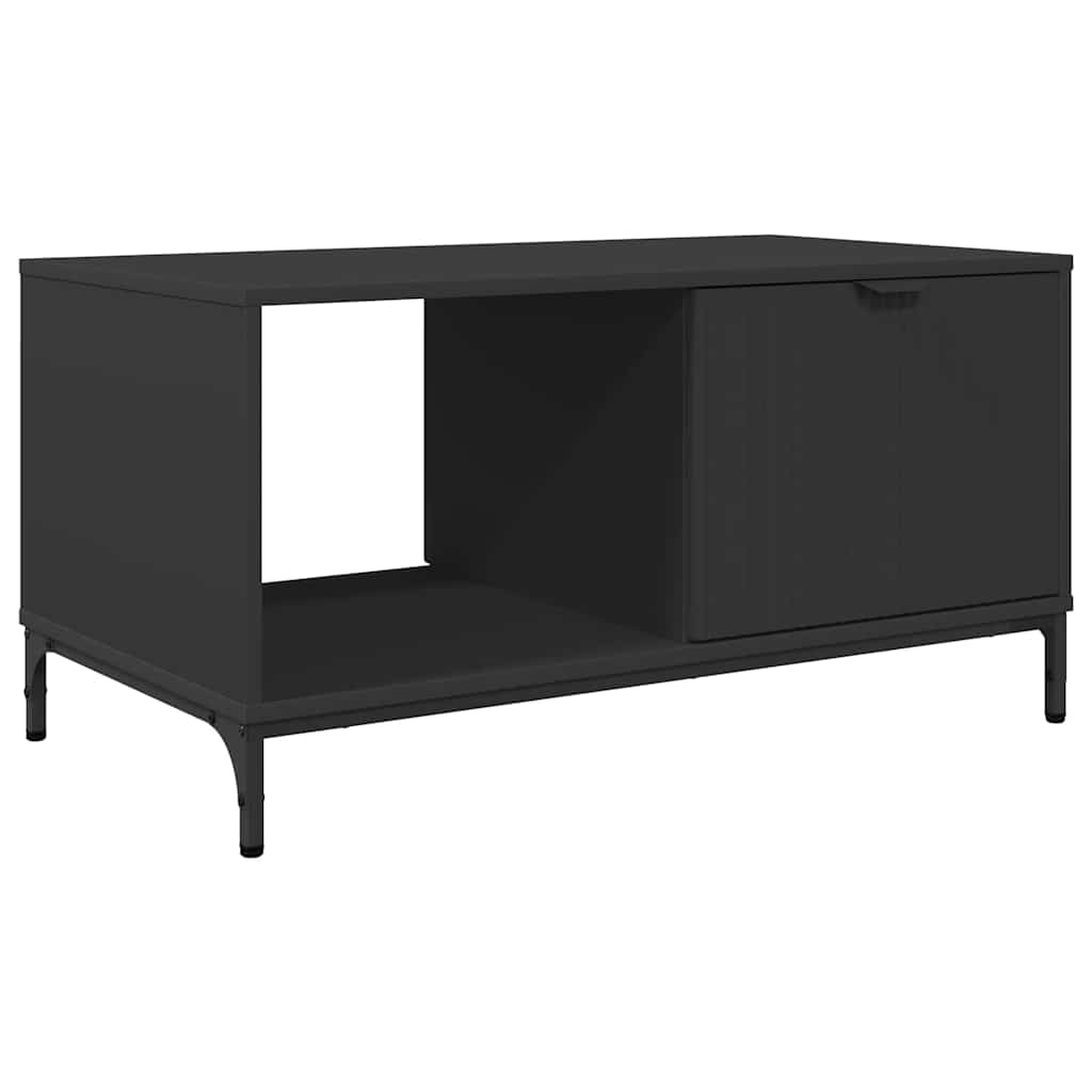 Tavolino da salotto con cassetto Rovere Nero 90 x 49 x 46 cm | homemem39