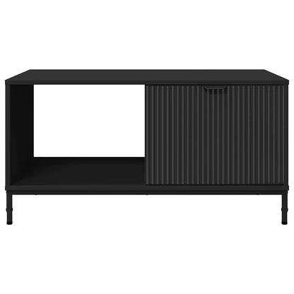 Tavolino da salotto con cassetto Rovere Nero 90 x 49 x 46 cm | homemem39
