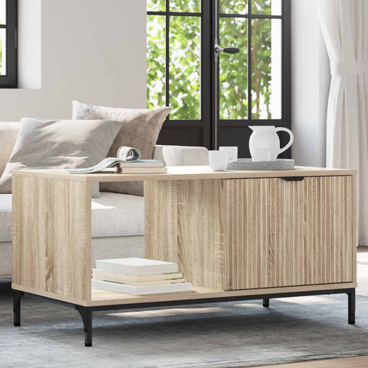 Tavolino da salotto con cassetto Rovere Sonoma 90 x 49 x 46 cm