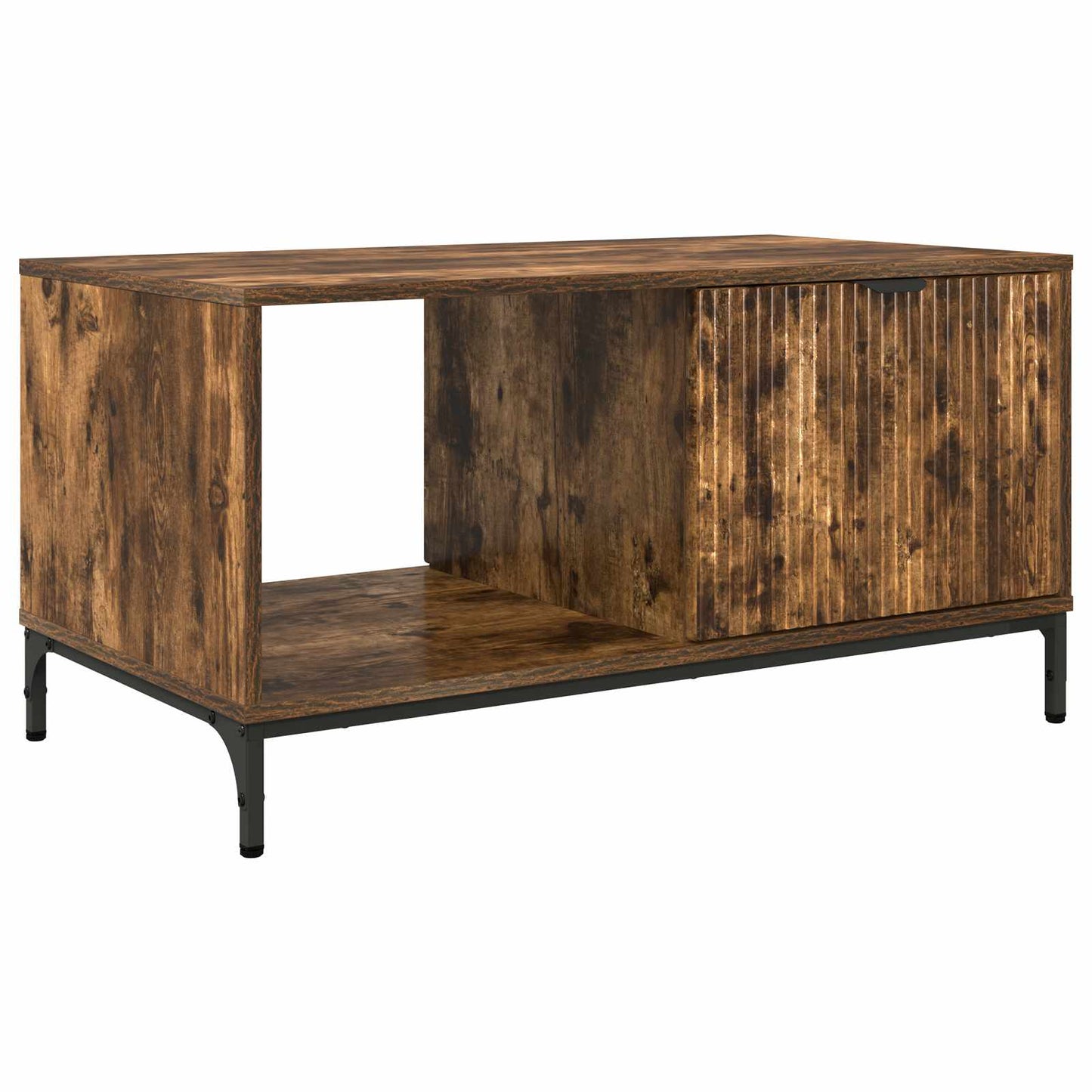 Tavolino da salotto con cassetto Rovere fumé 90 x 49 x 46 cm
