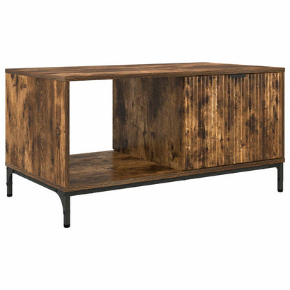 Tavolino da salotto con cassetto Rovere fumé 90 x 49 x 46 cm