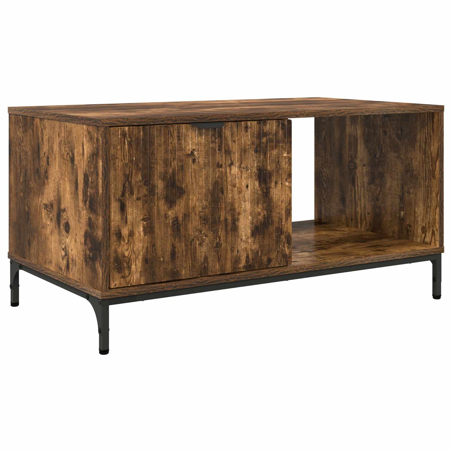Tavolino da salotto con cassetto Rovere fumé 90 x 49 x 46 cm