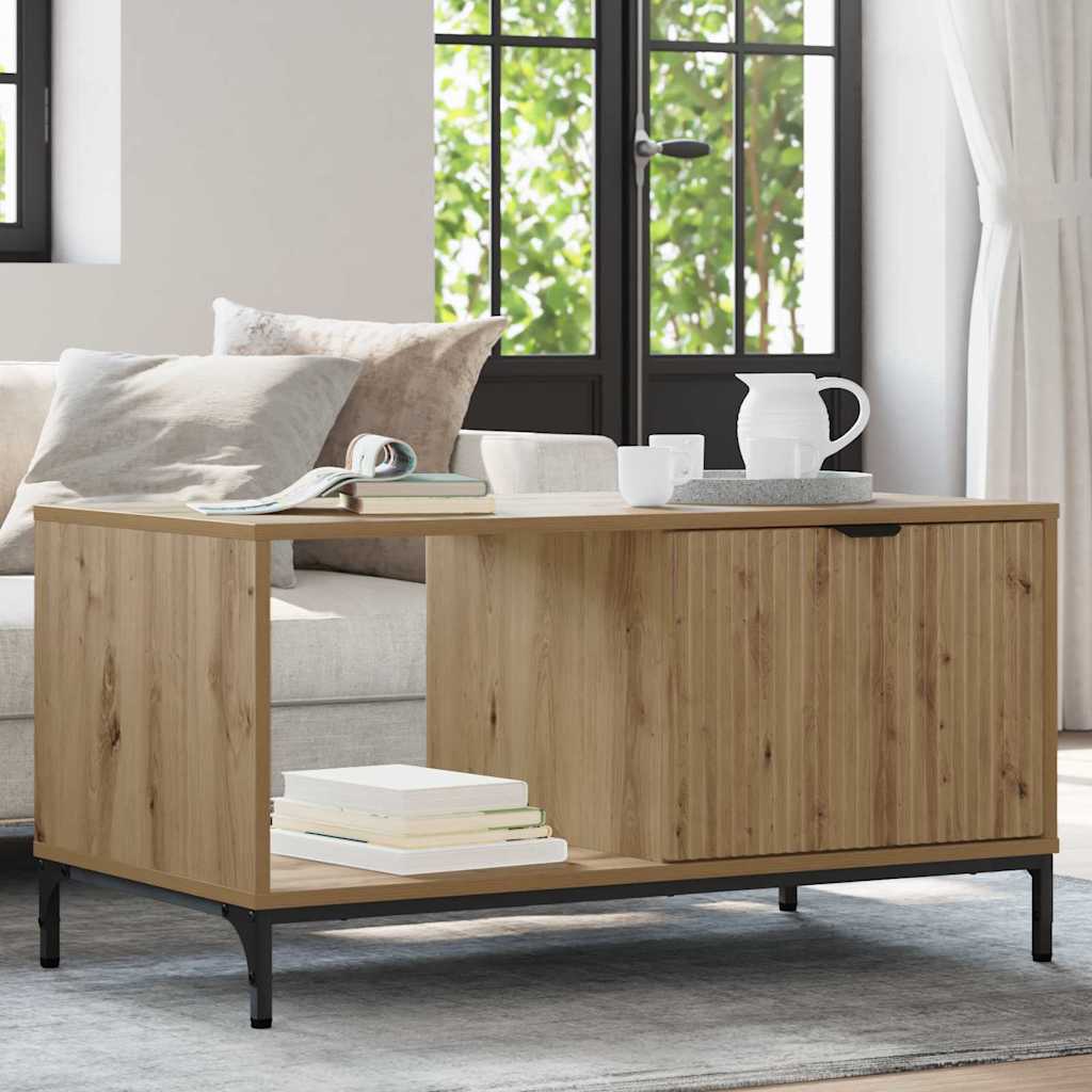 Tavolino da salotto Rovere artigianale 90 x 49 x 46 cm | homemem39