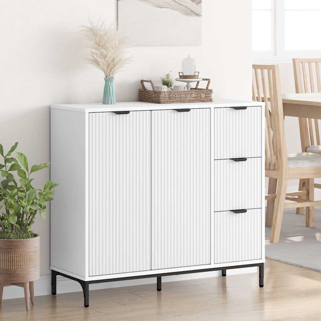 Credenza Bianco 89,5 x 33 x 82 cm Legno multistrato
