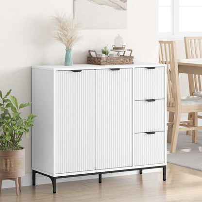 Credenza Bianco 89,5 x 33 x 82 cm Legno multistrato
