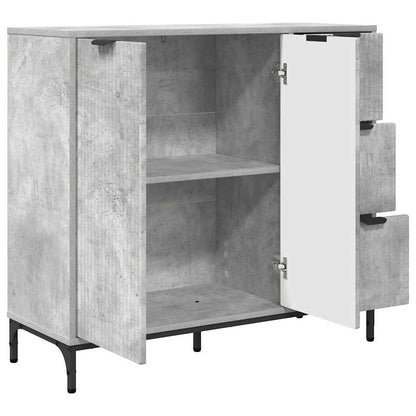 Credenza Grigio cemento 89,5 x 33 x 82 cm Legno multistrato