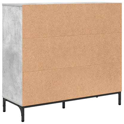 Credenza Grigio cemento 89,5 x 33 x 82 cm Legno multistrato
