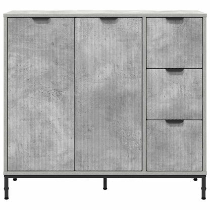 Credenza Grigio cemento 89,5 x 33 x 82 cm Legno multistrato