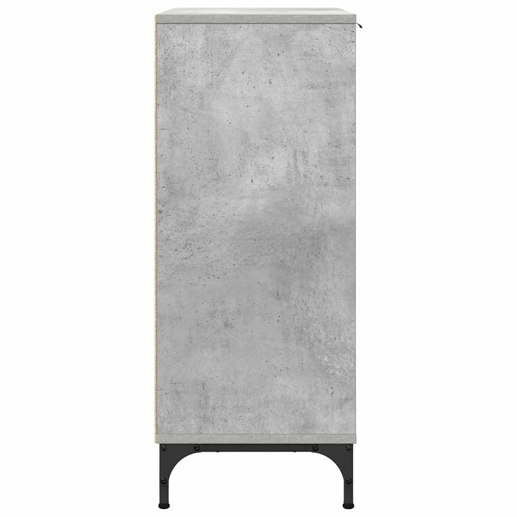 Credenza Grigio cemento 89,5 x 33 x 82 cm Legno multistrato