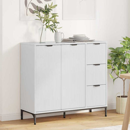 Credenza Bianco Lucido 89,5 x 33 x 82 cm Legno multistrato