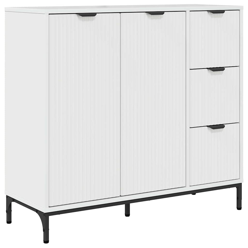 Credenza Bianco Lucido 89,5 x 33 x 82 cm Legno multistrato