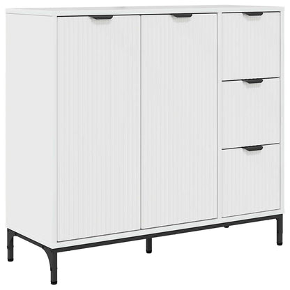 Credenza Bianco Lucido 89,5 x 33 x 82 cm Legno multistrato