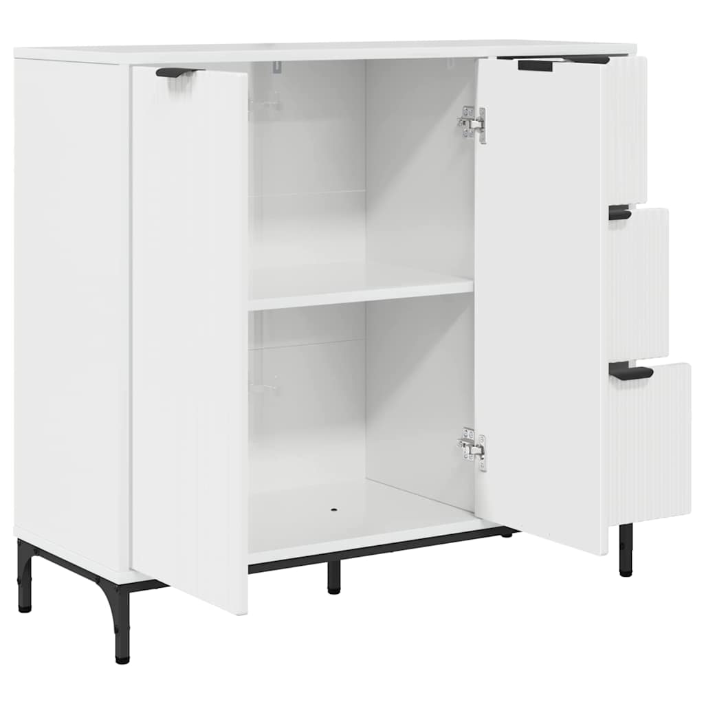 Credenza Bianco Lucido 89,5 x 33 x 82 cm Legno multistrato