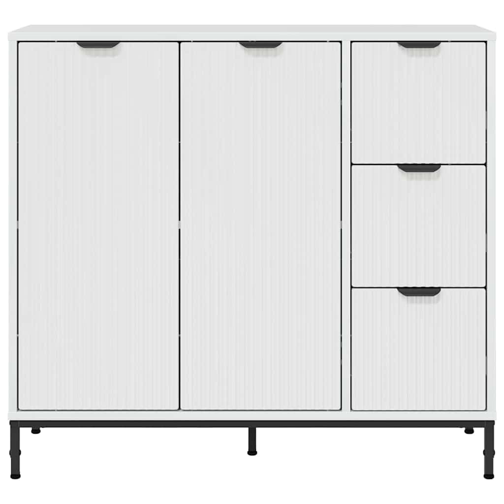 Credenza Bianco Lucido 89,5 x 33 x 82 cm Legno multistrato