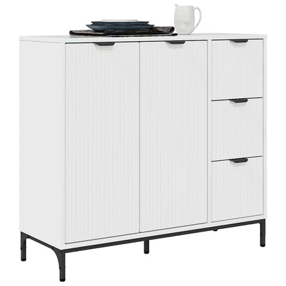 Credenza Bianco Lucido 89,5 x 33 x 82 cm Legno multistrato