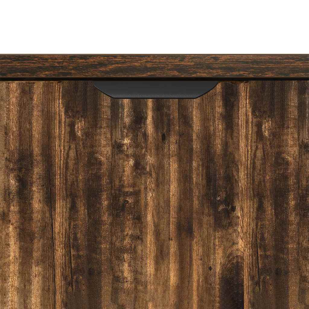 Credenza Rovere fumé 89,5 x 33 x 82 cm Legno multistrato