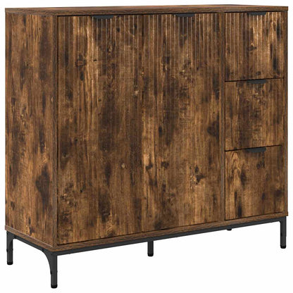 Credenza Rovere fumé 89,5 x 33 x 82 cm Legno multistrato